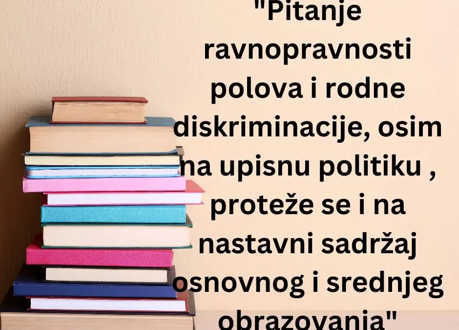 Rodna osviještenost kao imperativ za obrazovne ustanove u Federaciji BiH
